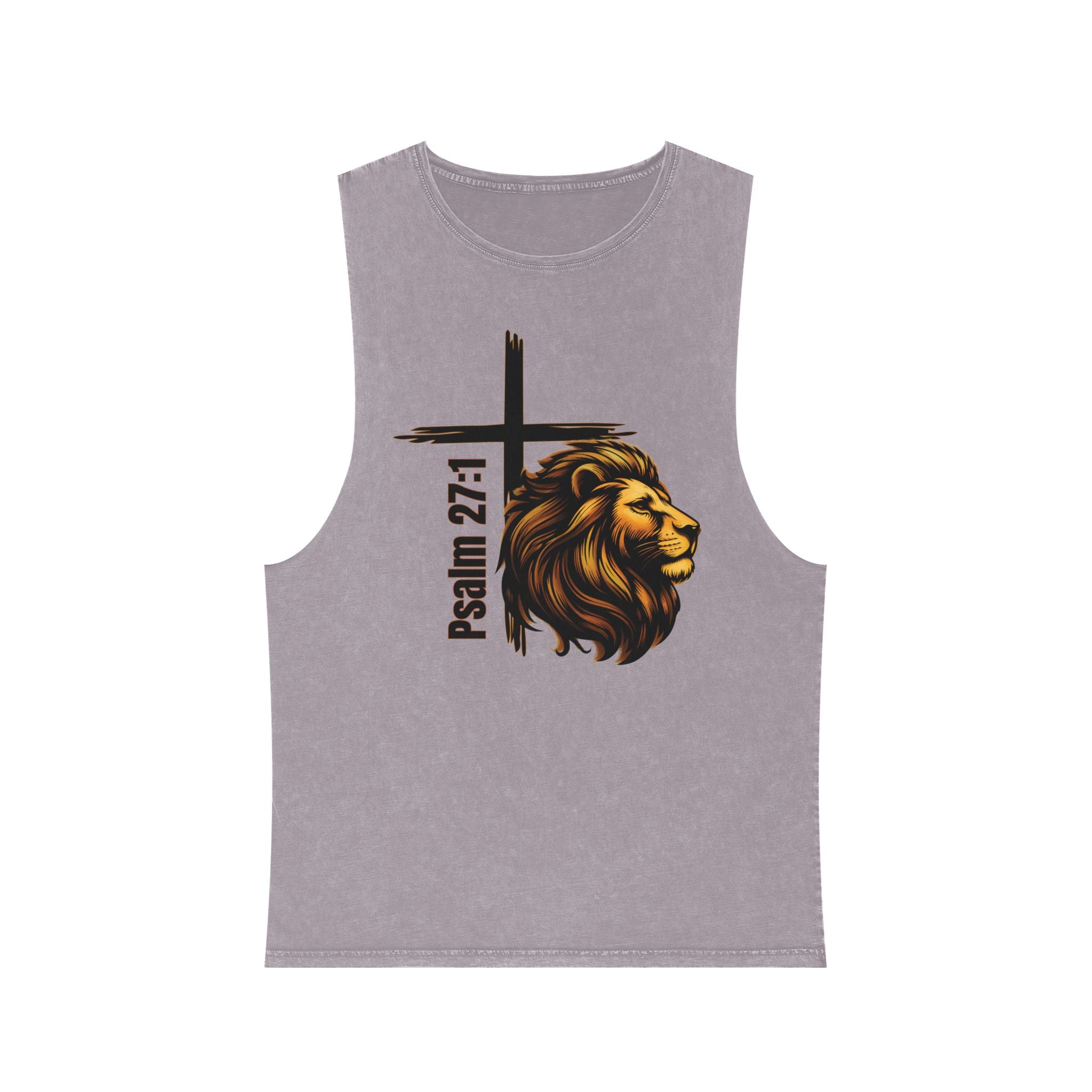 Psalm 27:1: "Whom Shall I Fear?" — Stonewash Tank Top
