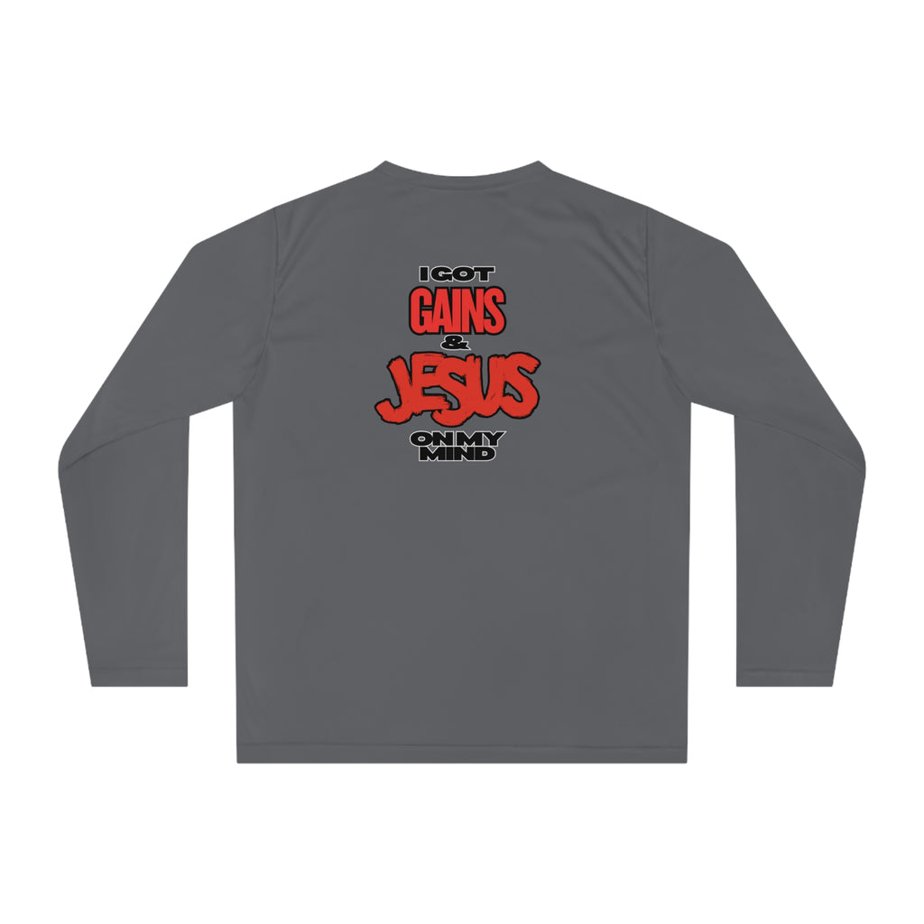 “Please Do Not Disturb: I Got Gains & Jesus on My Mind" - Performance Long Sleeve