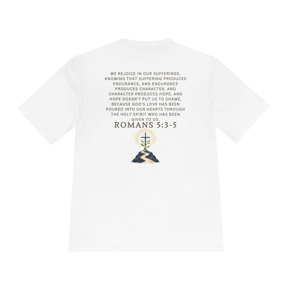 Romans 5:3-5 Christian workout T-Shirt