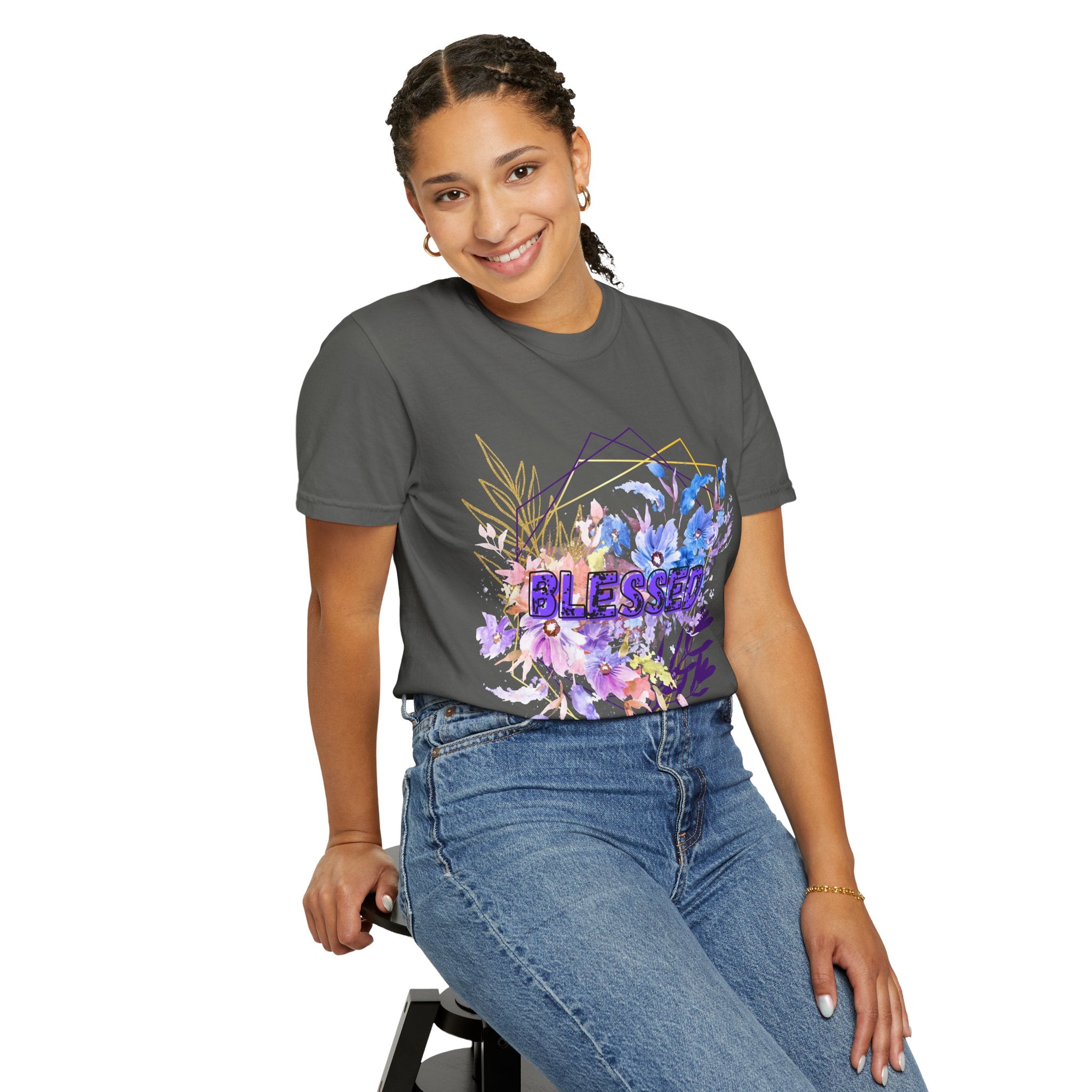 'Blessed'  — Floral T-Shirt