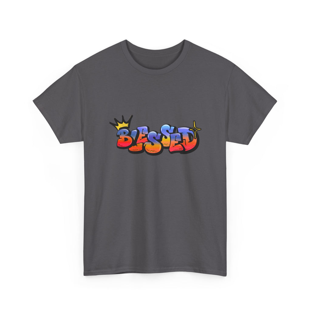 'Blessed' Crown Graffiti Tee
