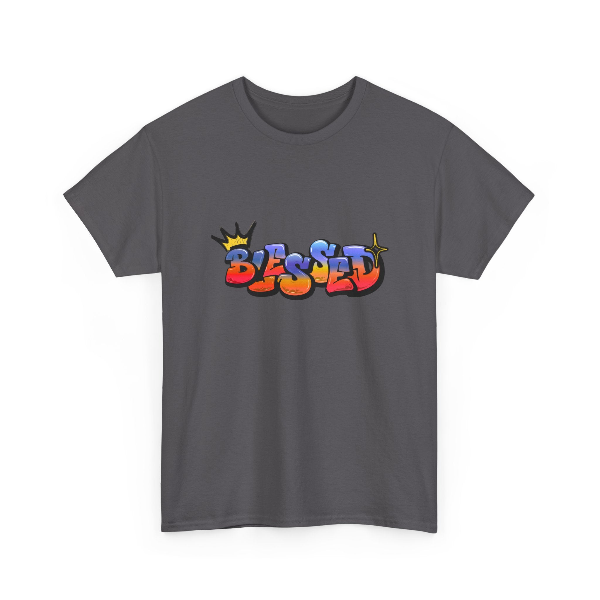 'Blessed' Crown Graffiti Tee