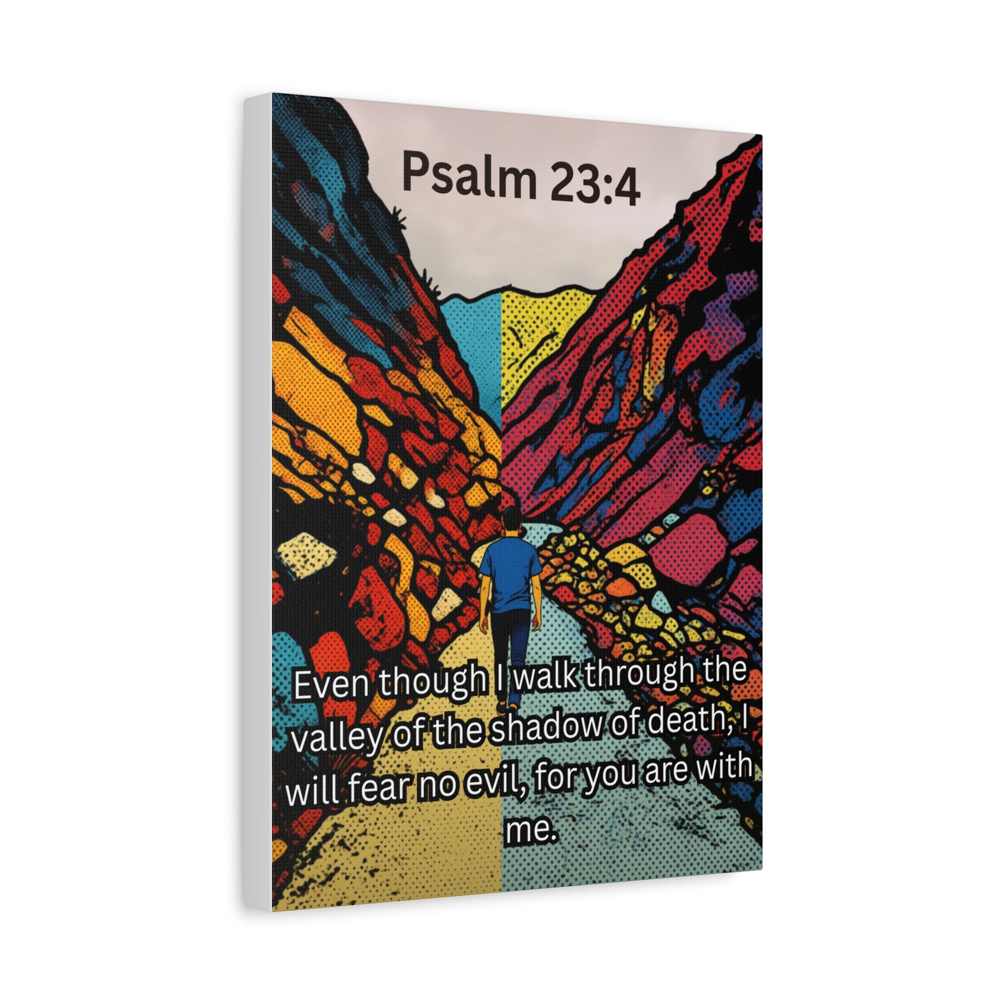 Psalm 23:4 - Wall Canvas
