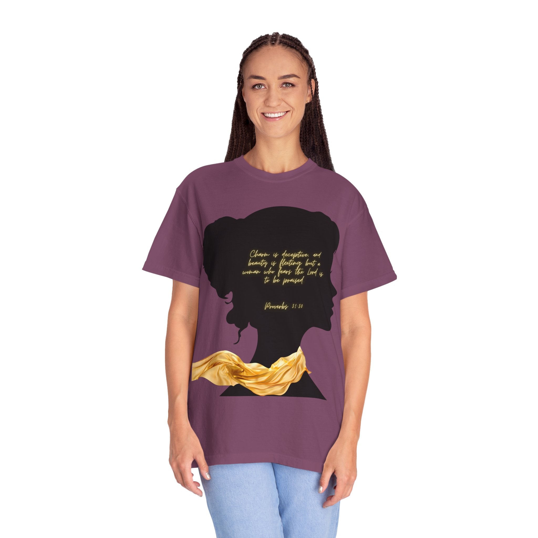 Proverbs 31:30 Gold Scarf - T-Shirt