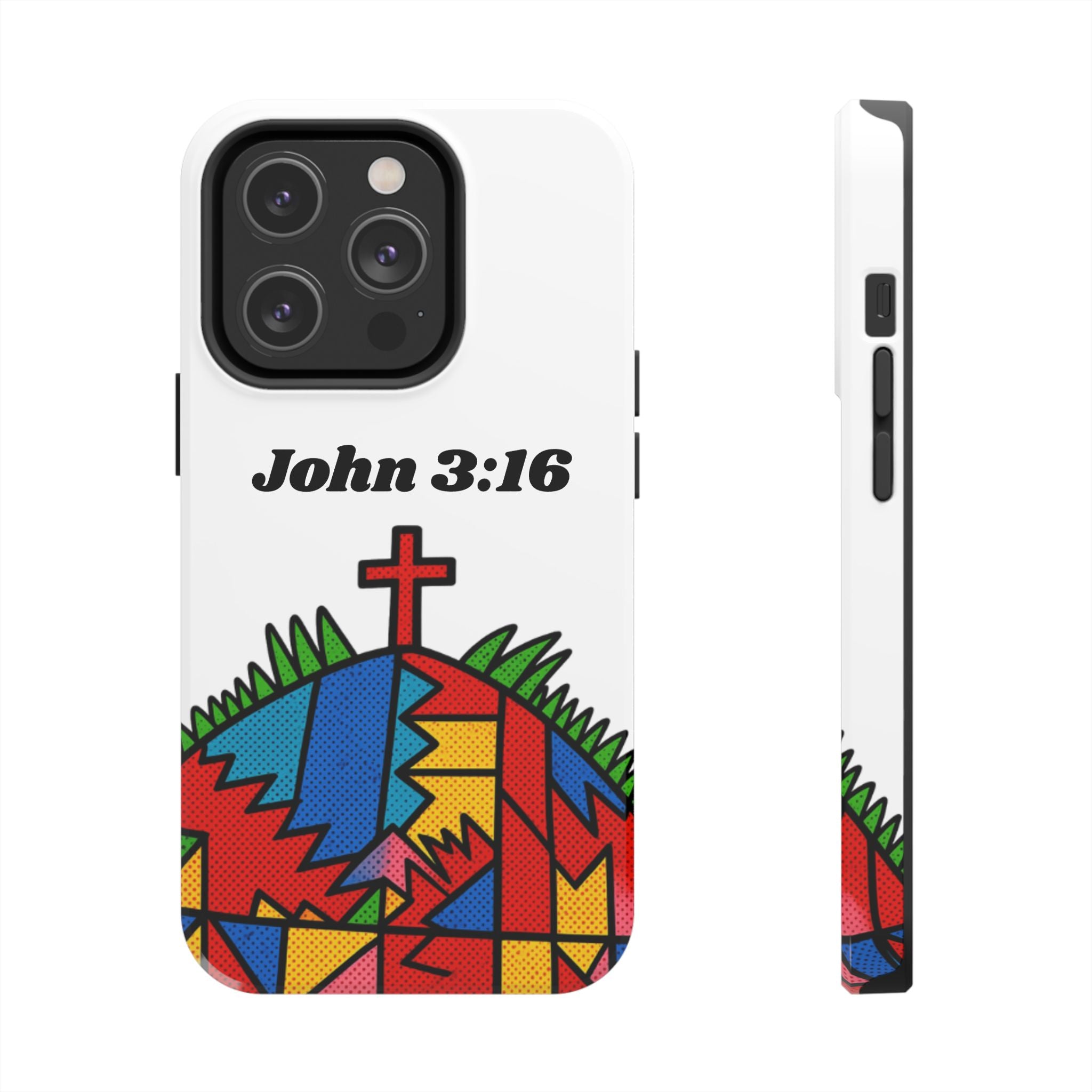 John 3:16 Christian Phone Case — Tough Religious Bible Verse Design