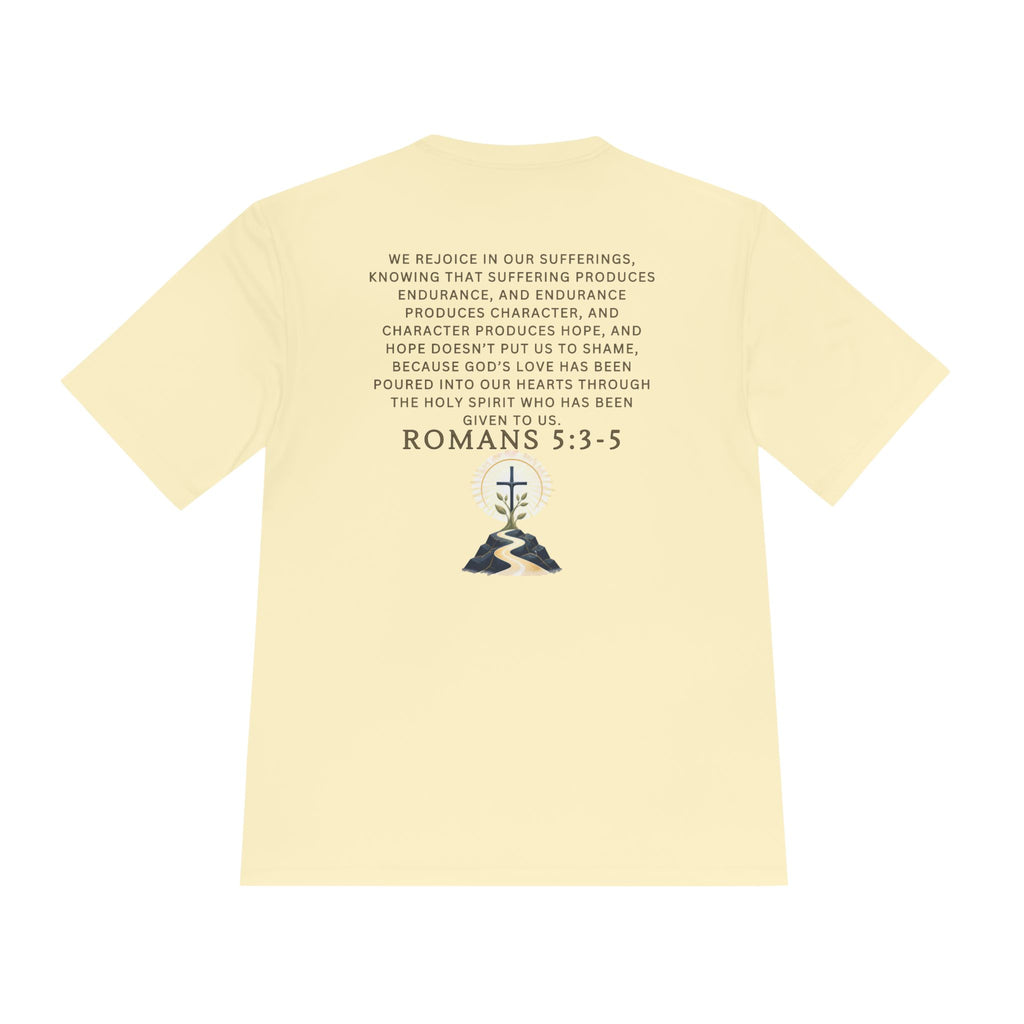 Romans 5:3-5 Christian workout T-Shirt
