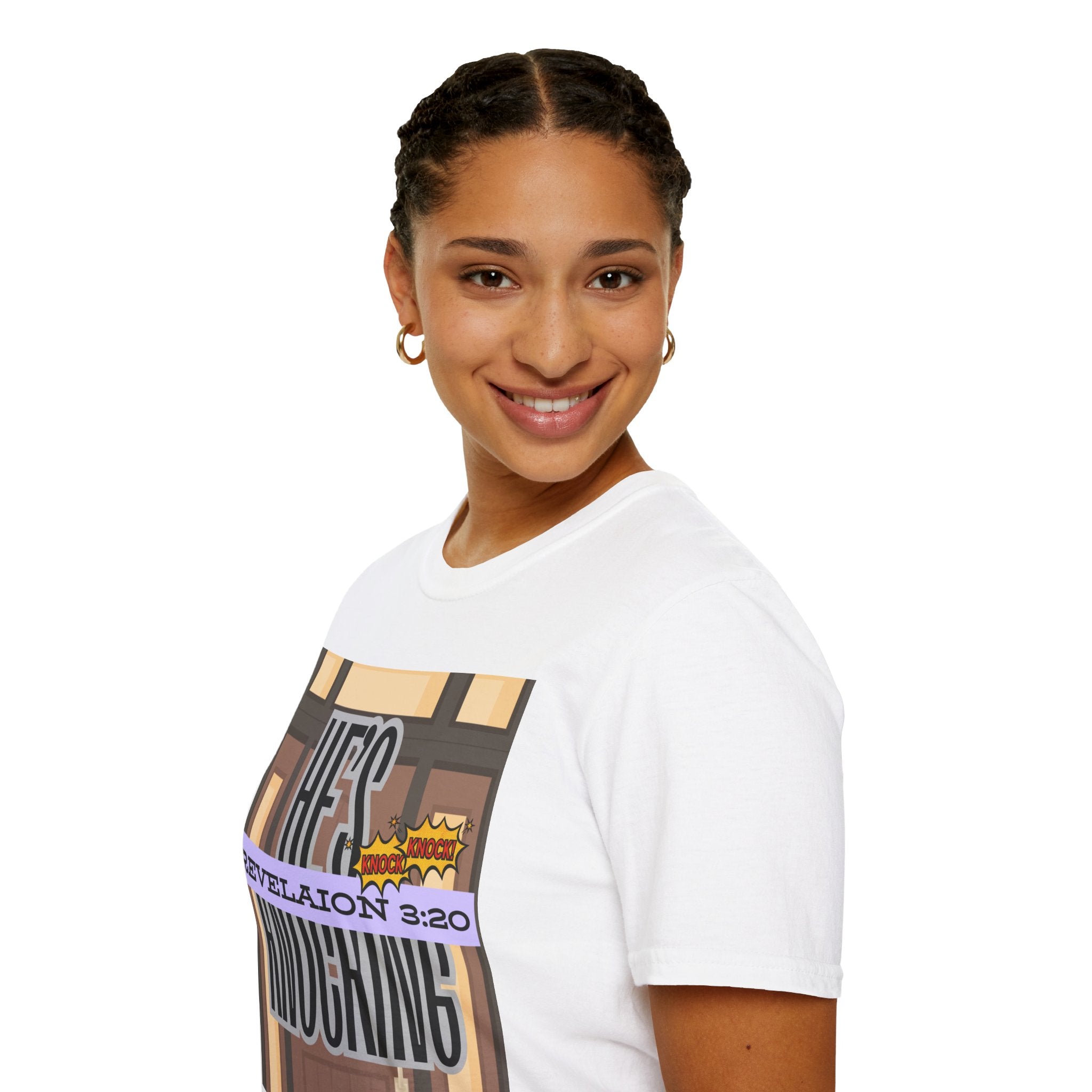 “He’s Knocking” Revelation 3:20 — Graphic T‑Shirt