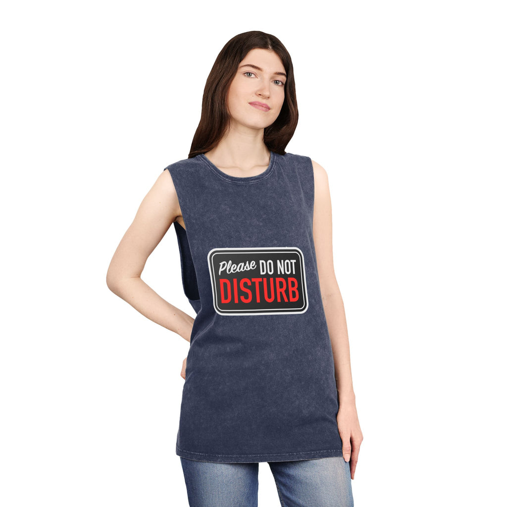 "Please Do Not Disturb: Got Gains & Jesus On My Mind" - Stonewash Tank Top