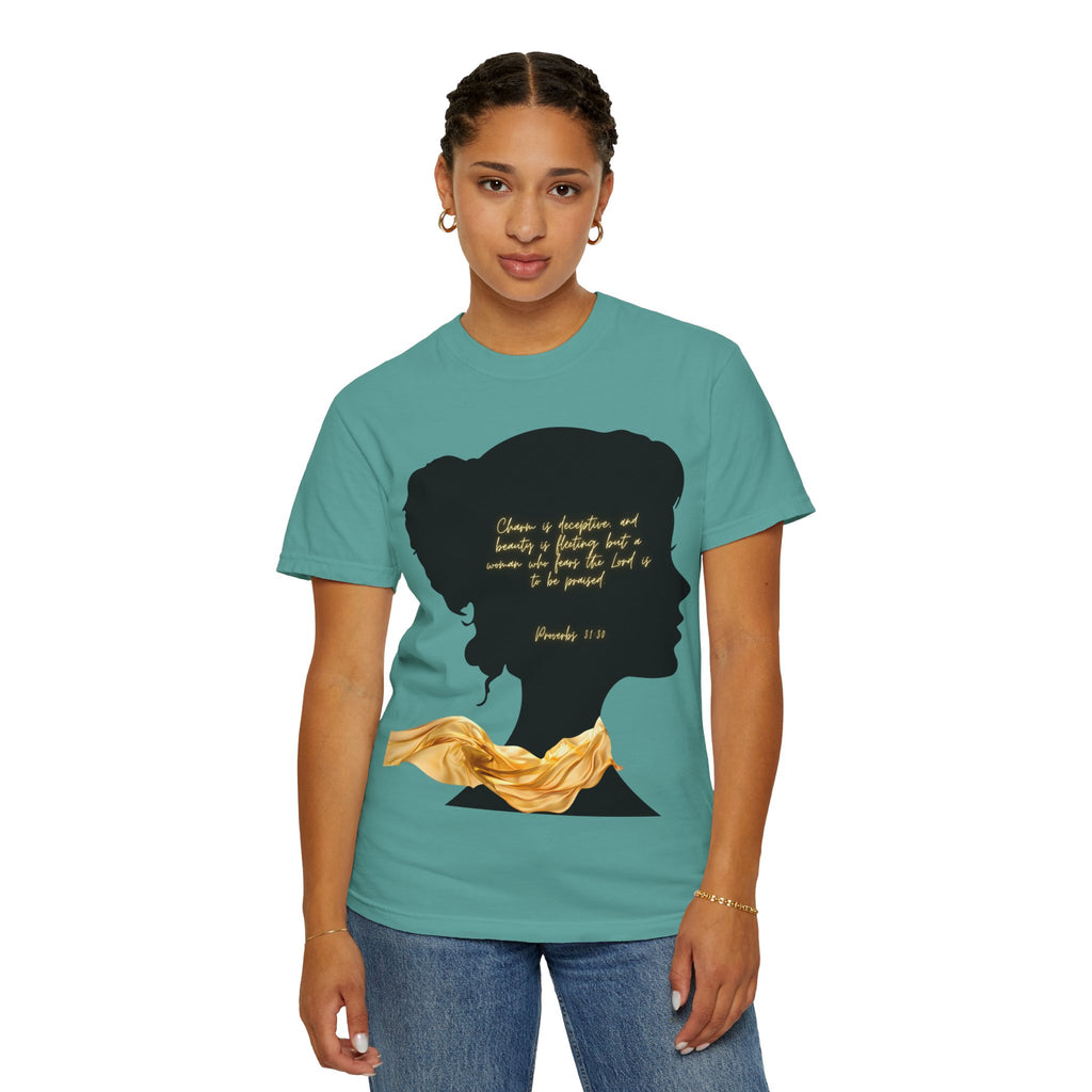 Proverbs 31:30 Gold Scarf - T-Shirt