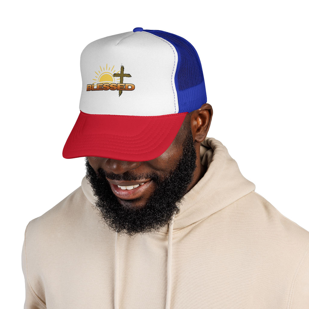 'Blessed' Sunrise Bold Trucker Cap