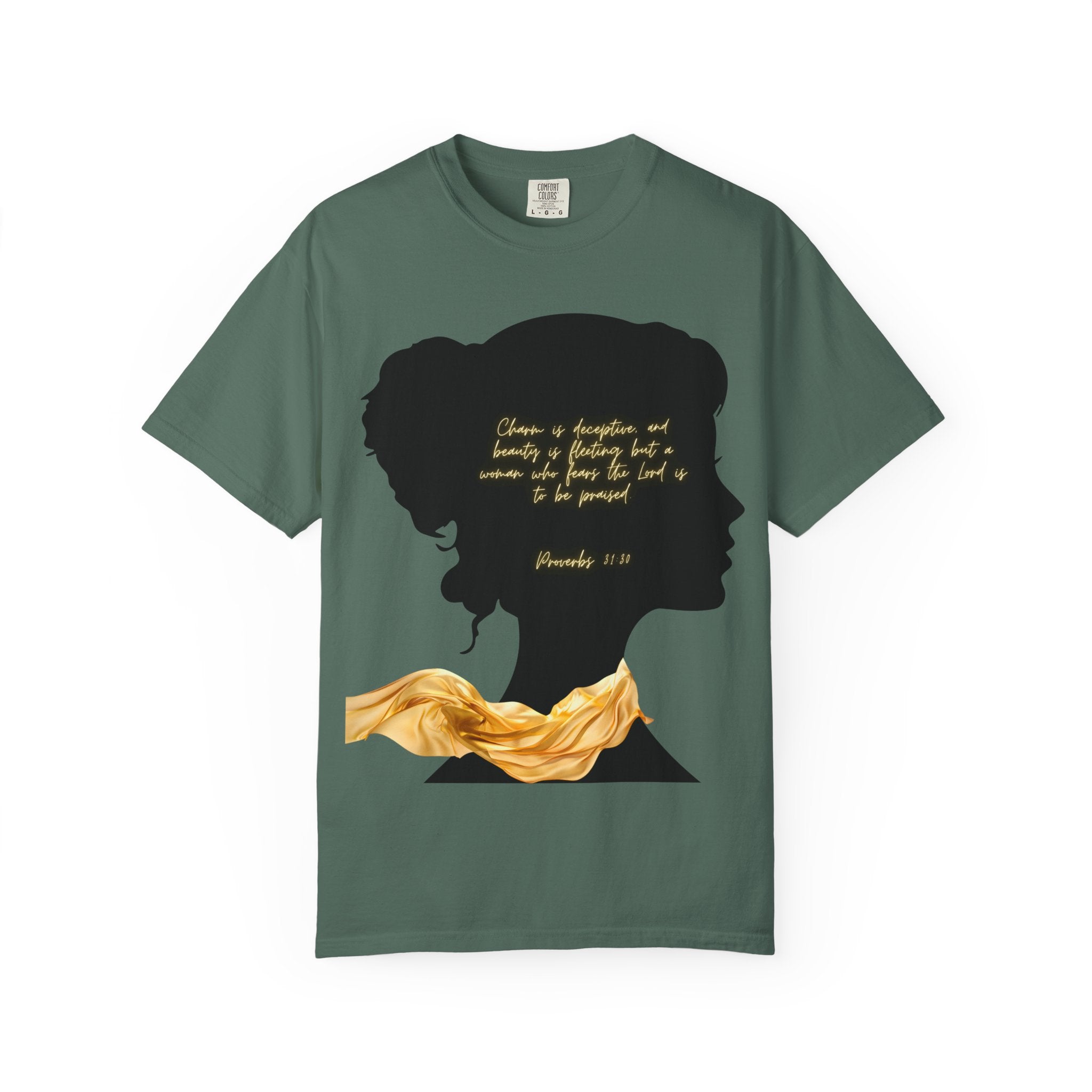 Proverbs 31:30 Gold Scarf - T-Shirt