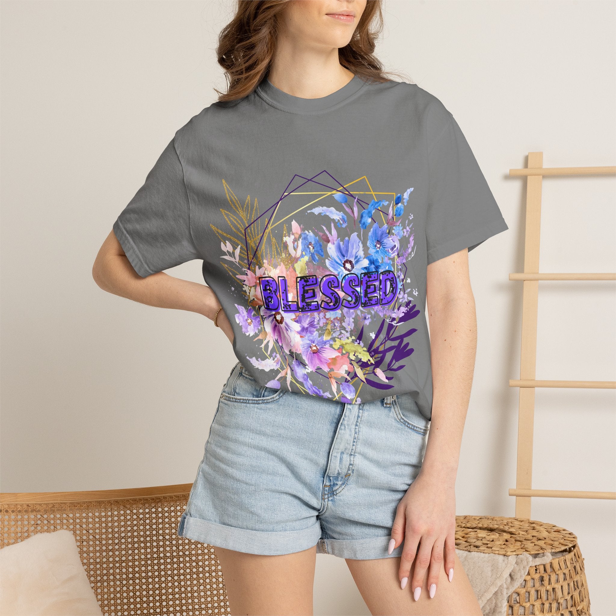 'Blessed'  — Floral T-Shirt