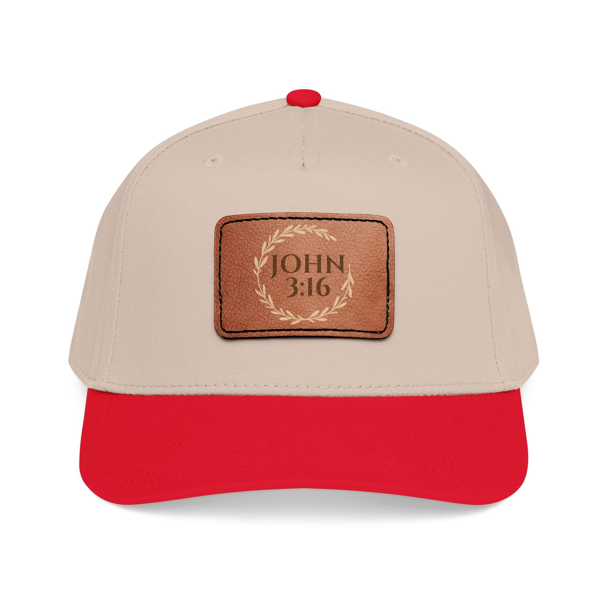 John 3:16 Leather Patch Baseball Cap