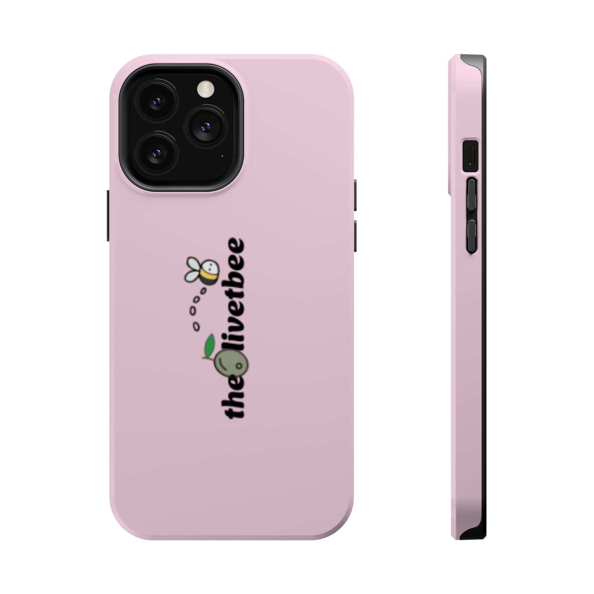 Pink Magnetic Impact-Resistant Phone Case — 'theolivetbee' , Shockproof MagSafe-Compatible Protection