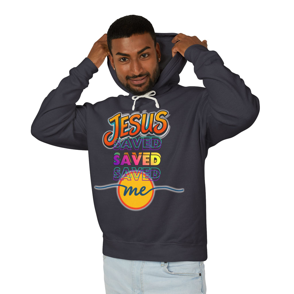 "Jesus Saved Me" Lightweight Hooded Sweatshirt