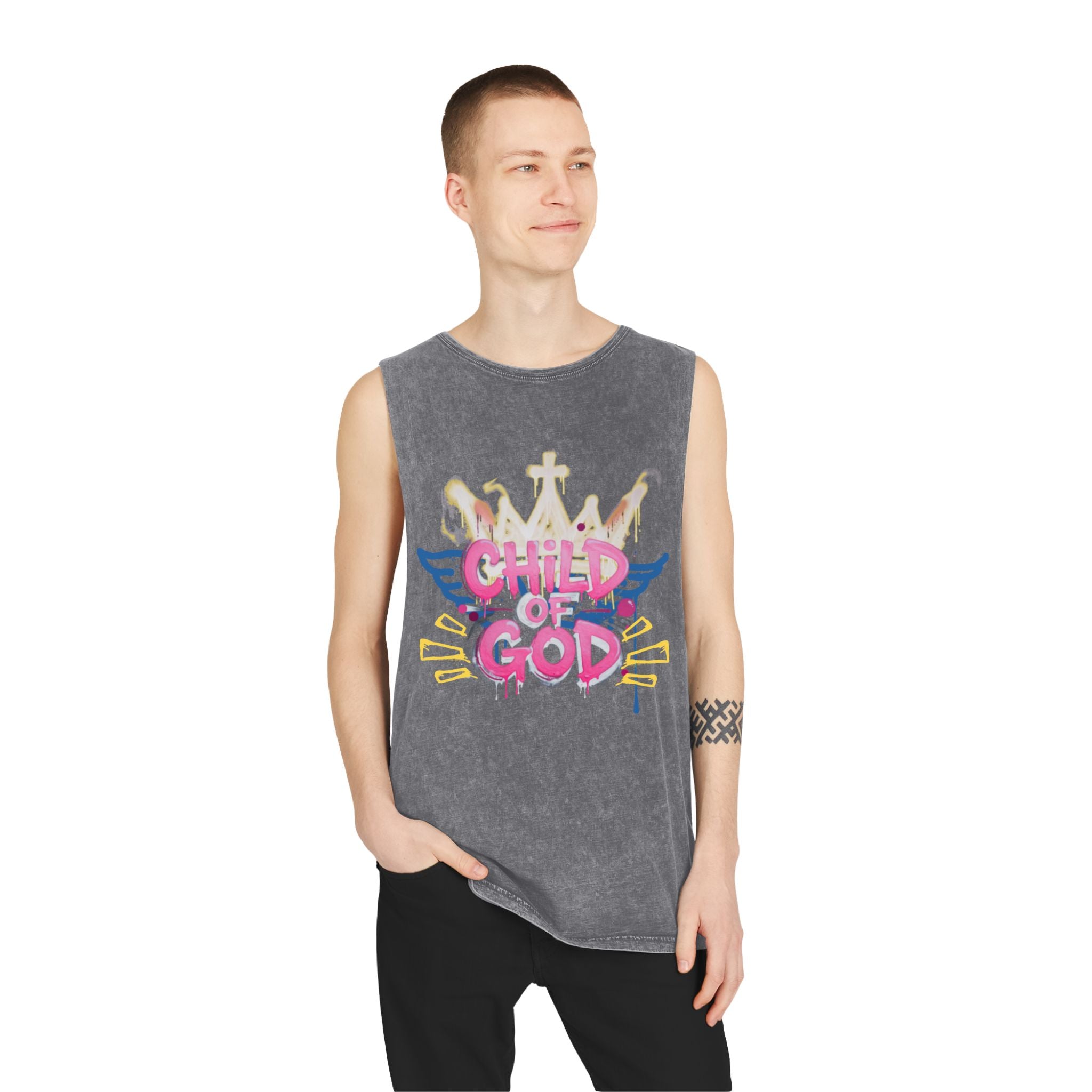 'Child of God' Stonewash Tank Top