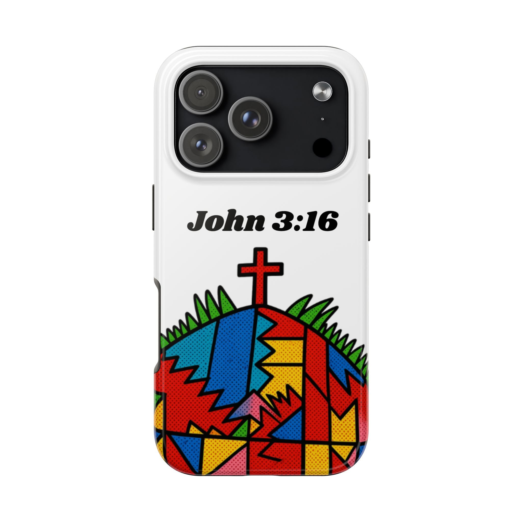 John 3:16 Christian Phone Case — Tough Religious Bible Verse Design