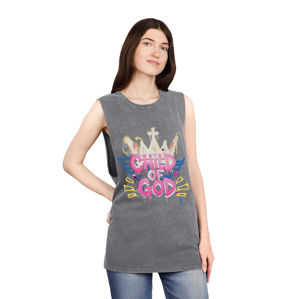 'Child of God' Stonewash Tank Top