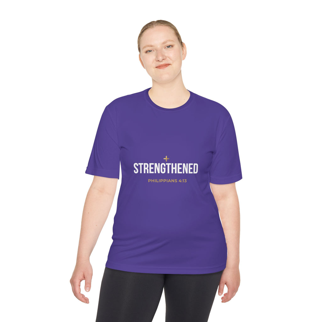 Philippians 4:13: 'Strengthen' Moisture-Wicking Tee
