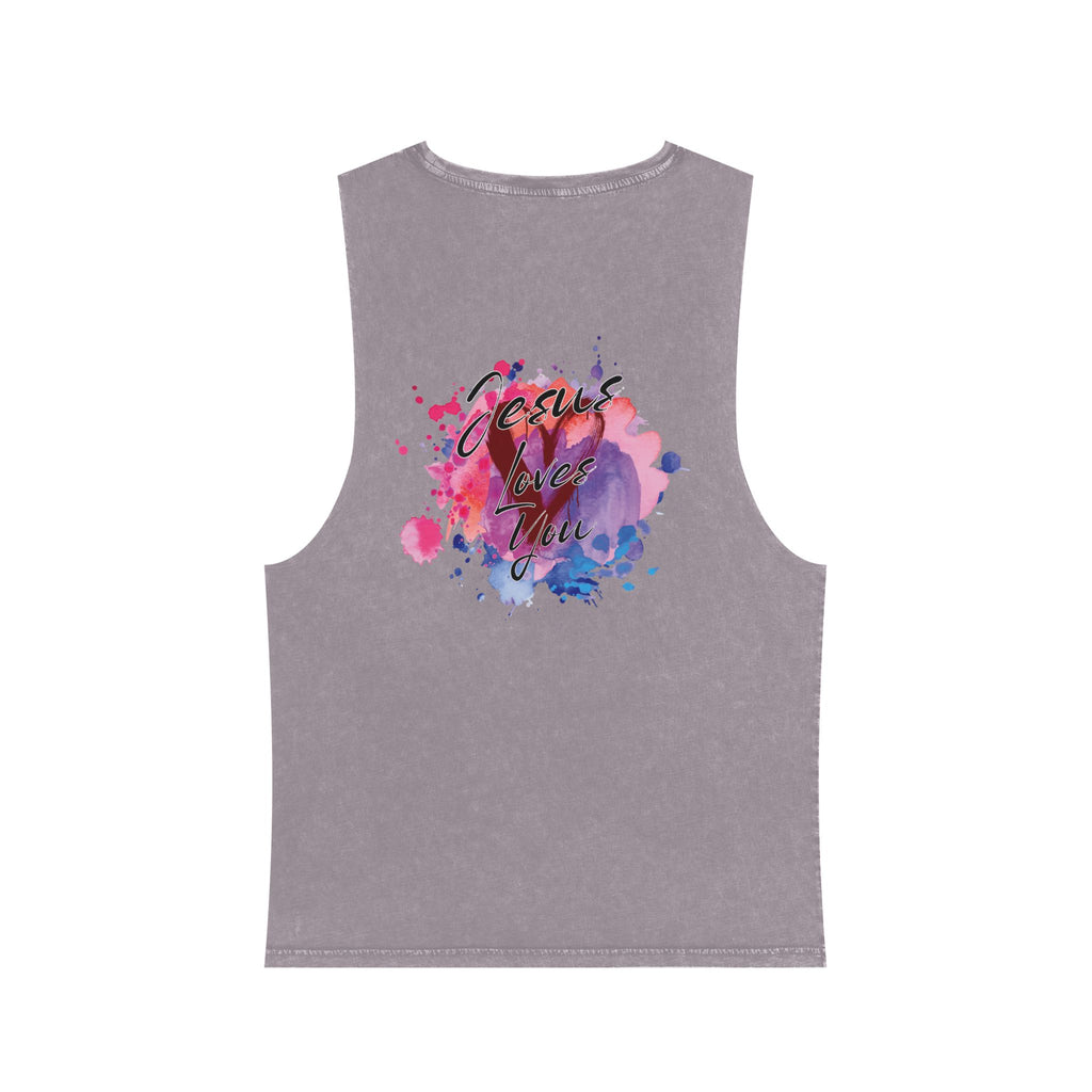 "Jesus Loves You" Stonewash Tank