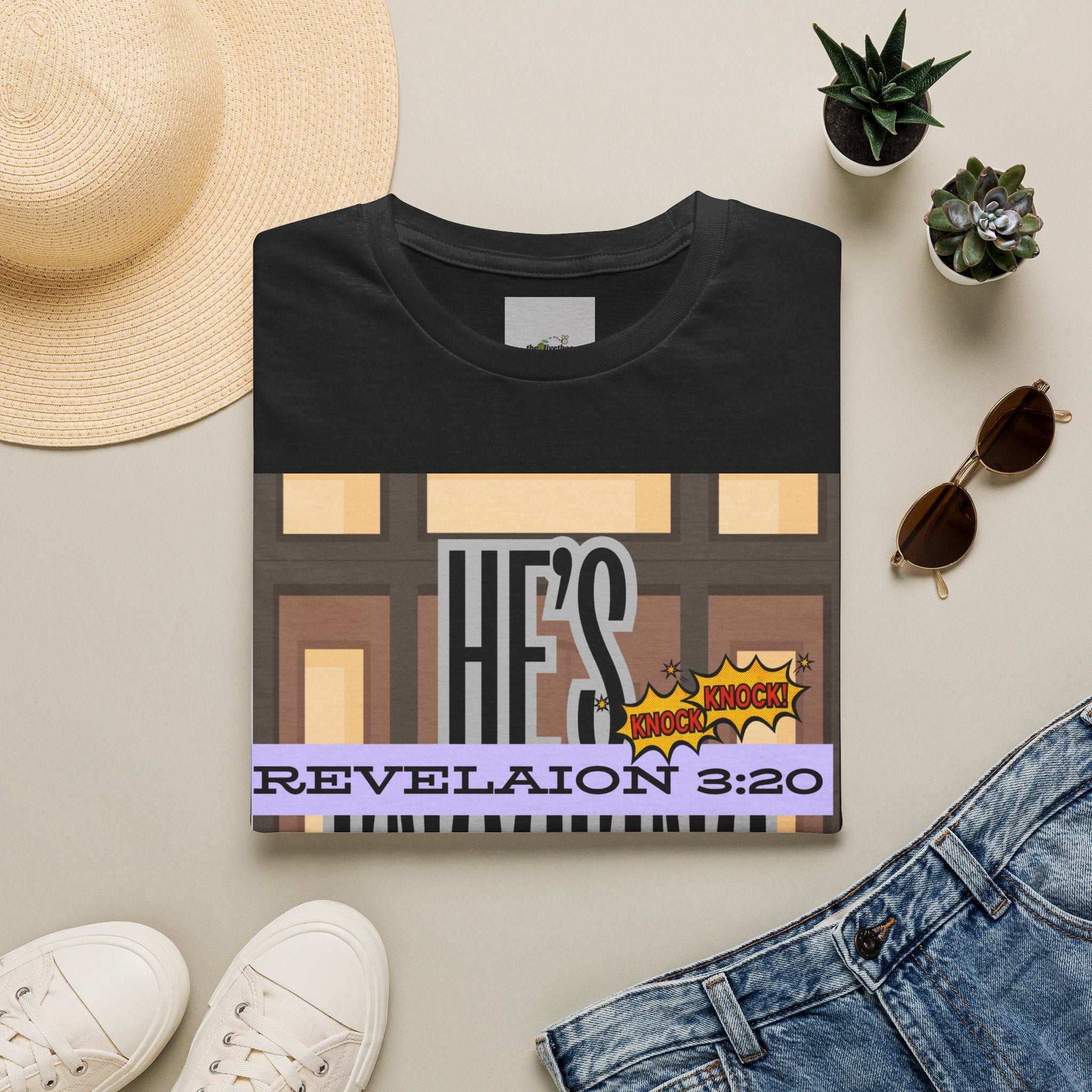“He’s Knocking” Revelation 3:20 — Graphic T‑Shirt