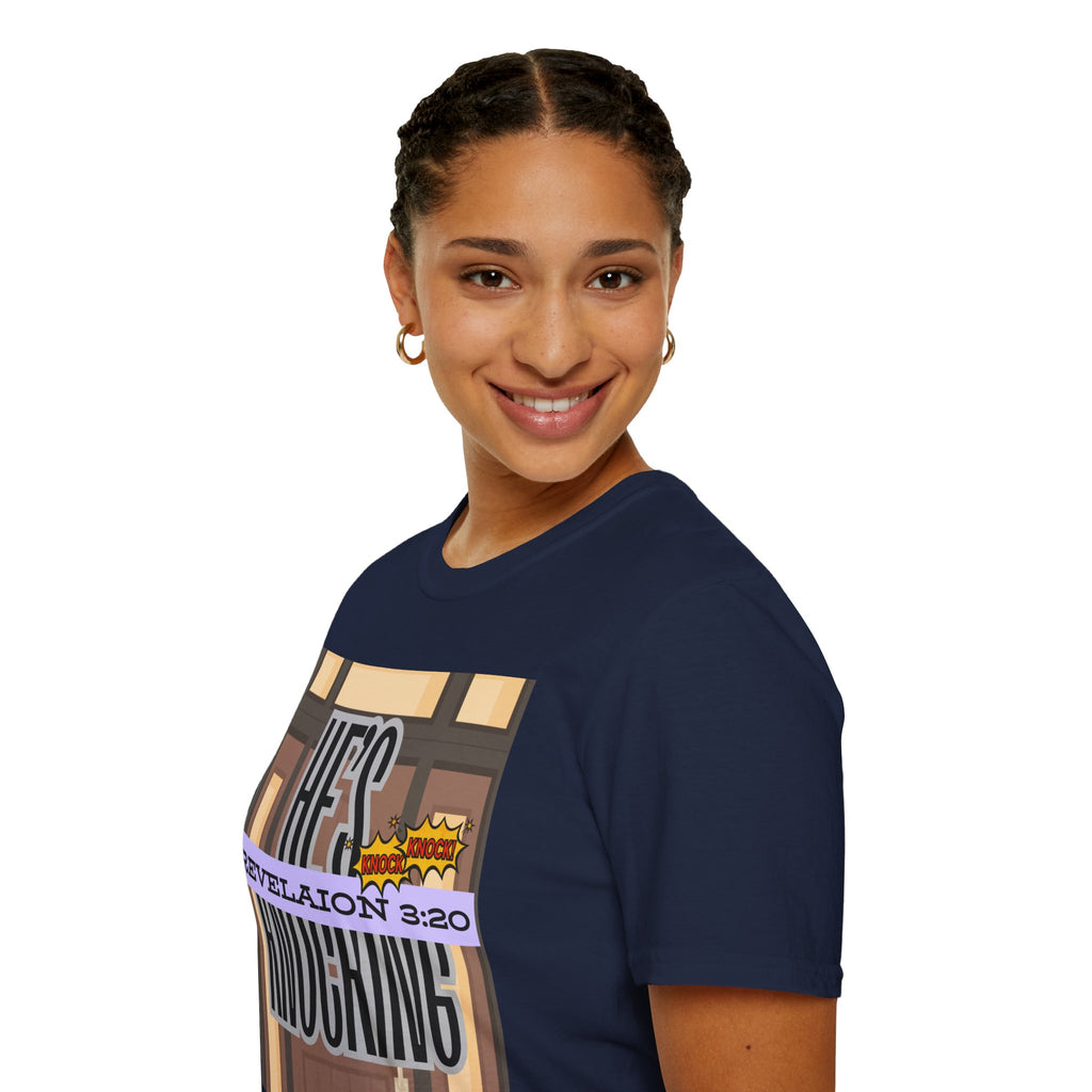 “He’s Knocking” Revelation 3:20 — Graphic T‑Shirt