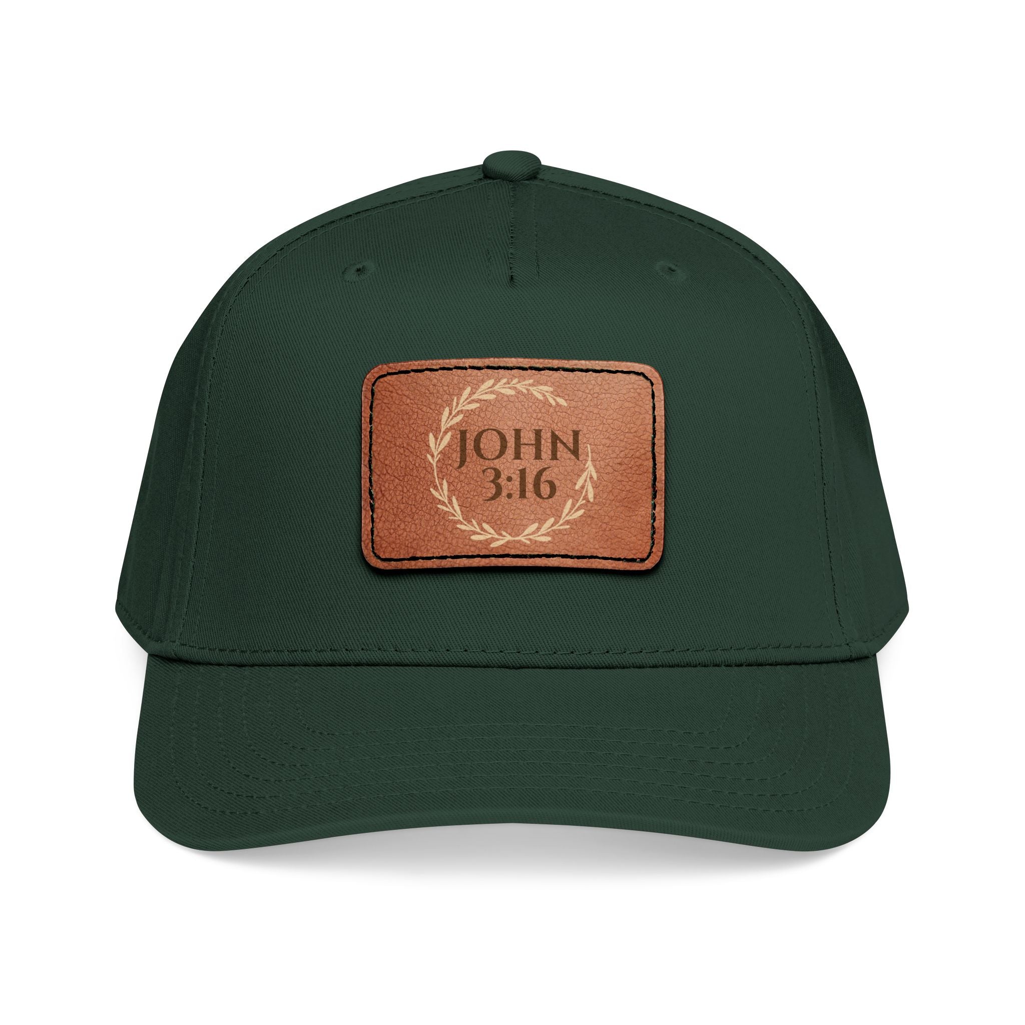 John 3:16 Leather Patch Baseball Cap