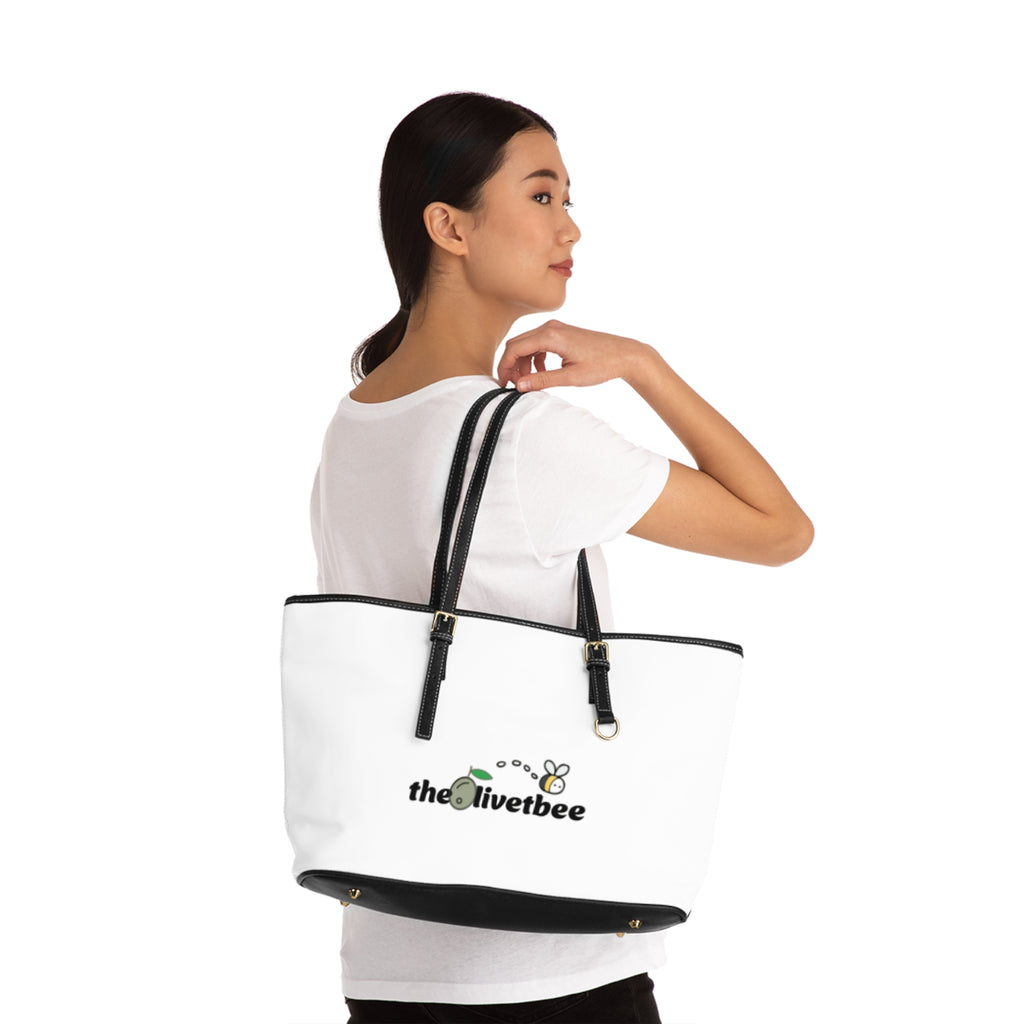 Hebrews 11:1 PU Leather Shoulder Bag — Christian Tote with "theOlivetbee" Logo