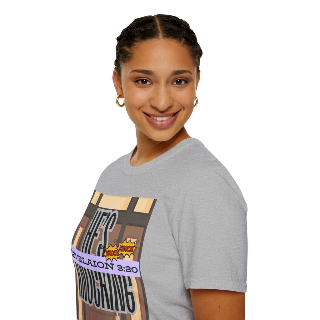 “He’s Knocking” Revelation 3:20 — Graphic T‑Shirt