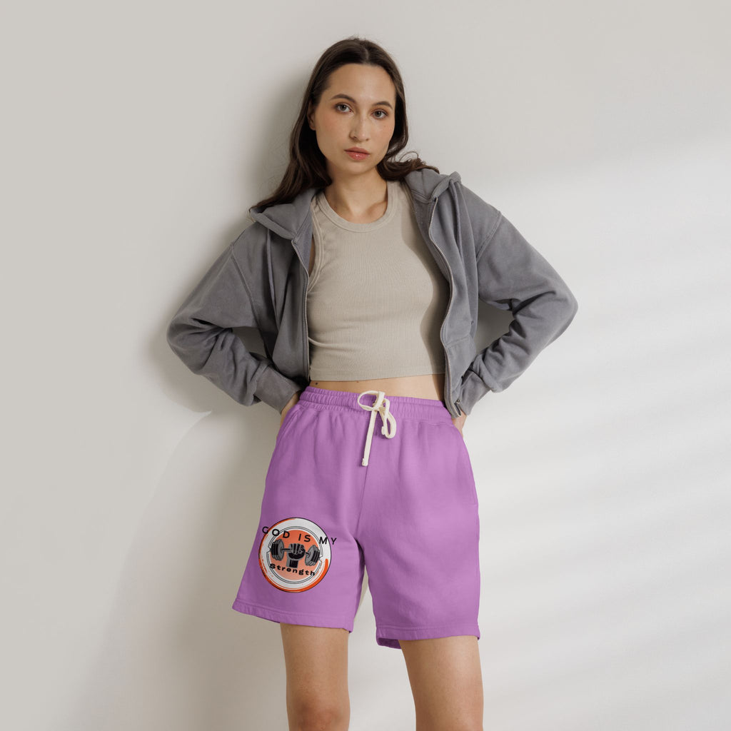 "God Is My Strength" — Fleece Sweat Shorts
