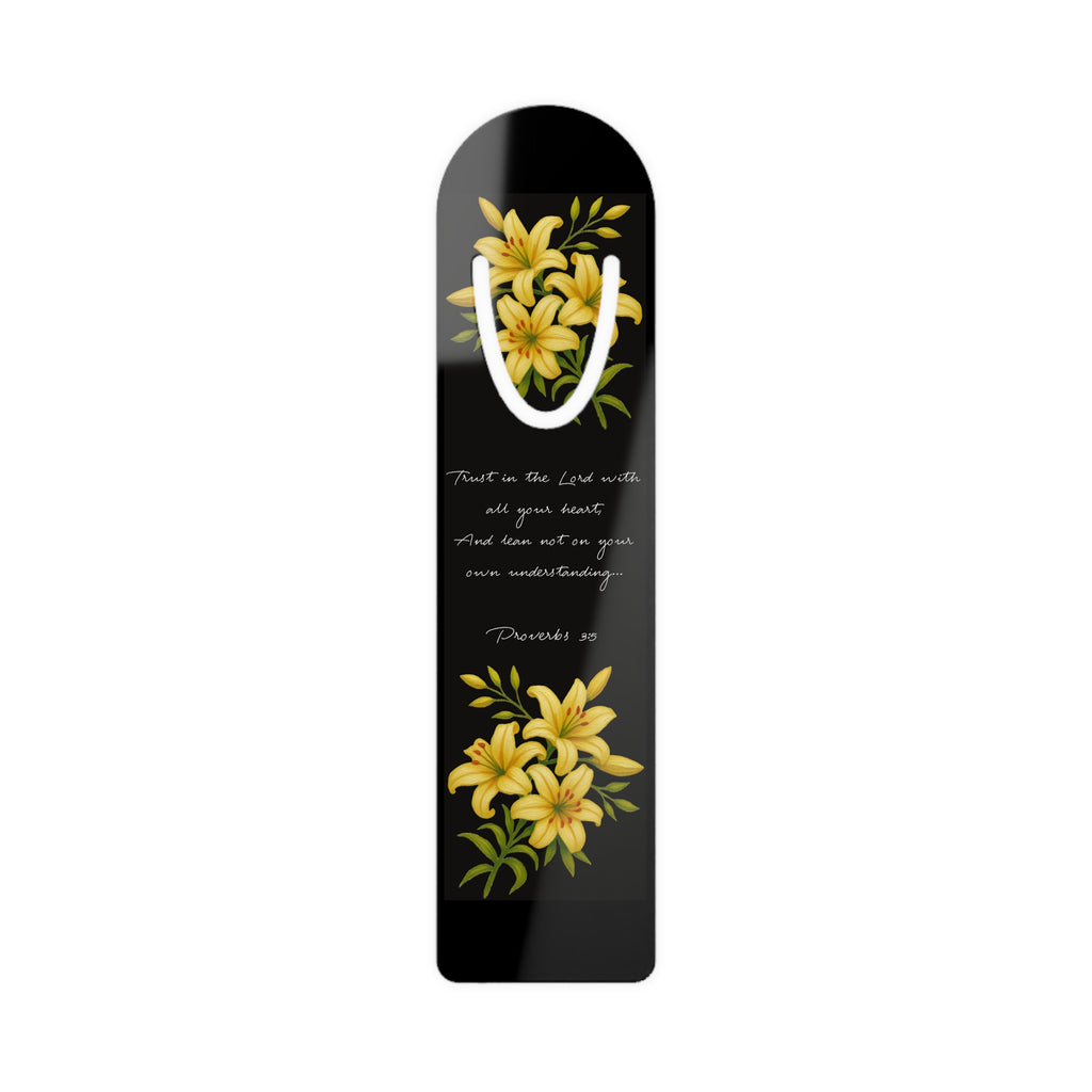 Floral Proverbs 3:5 - Bookmark