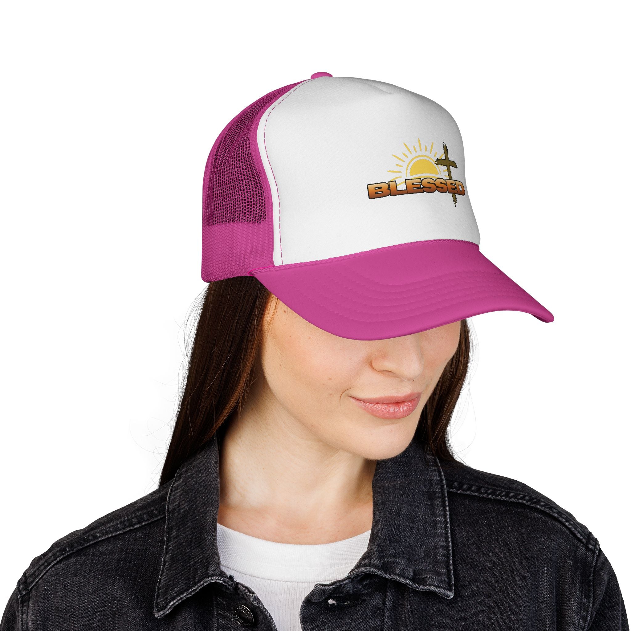 'Blessed' Sunrise Bold Trucker Cap
