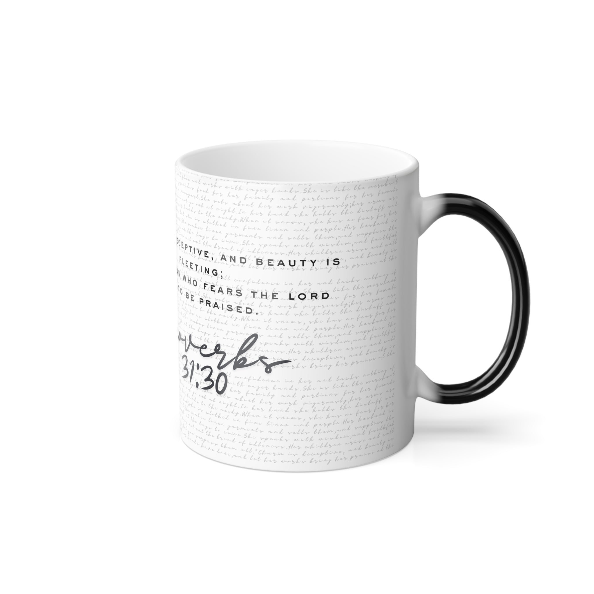 Proverbs 31:30: Gold Crown - Color Morphing Mug (11oz)