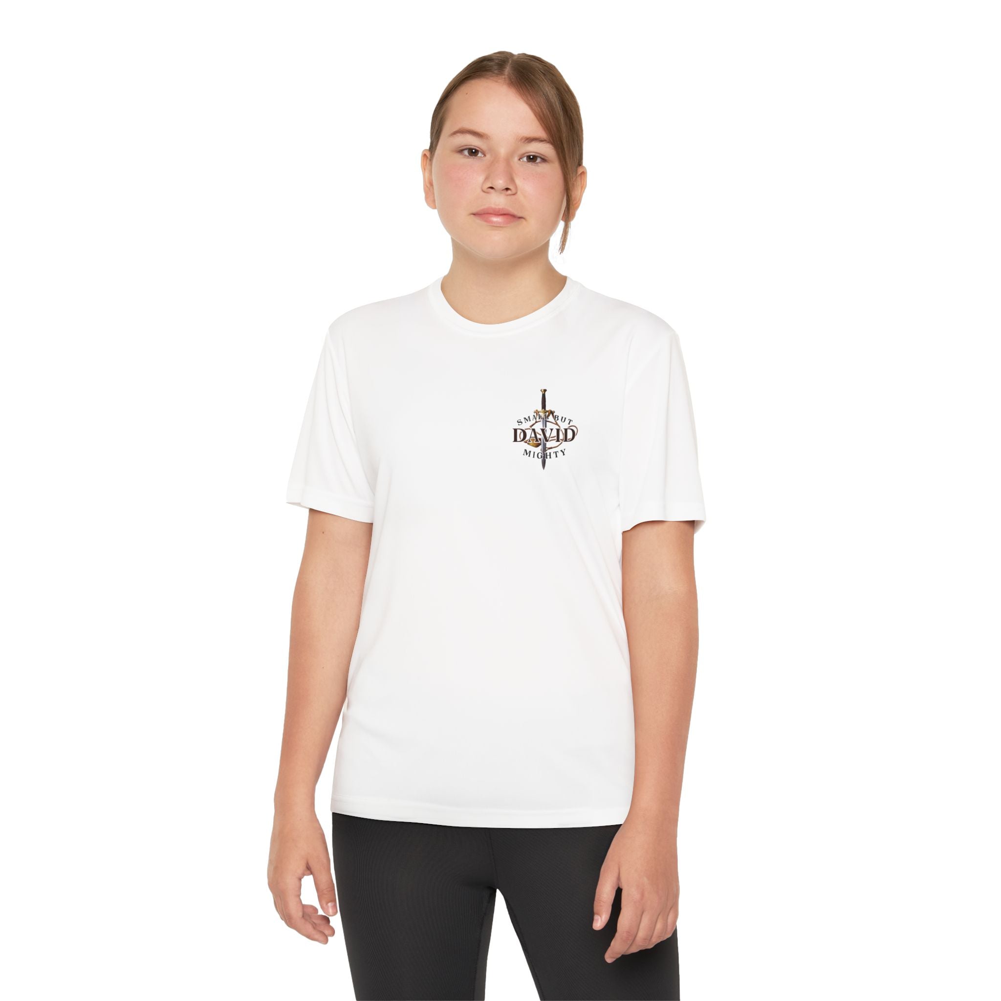 1 Timothy 4:12: 'Small But Mighty' Stones Youth Competitor Tee