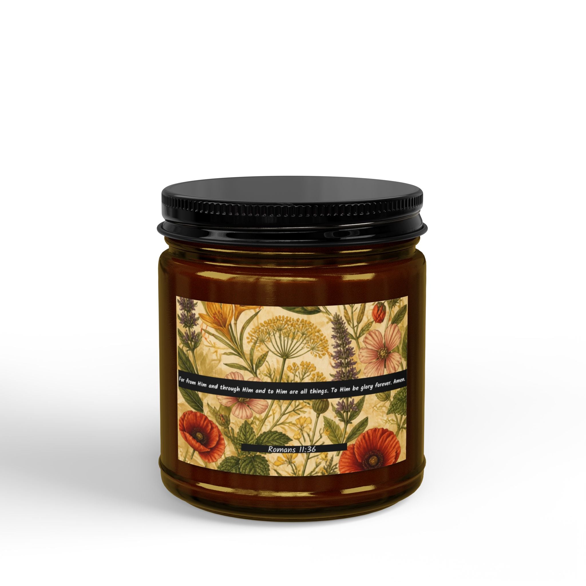 Romans 11:36: Botanical Design — Soy Candle (4oz & 9oz)