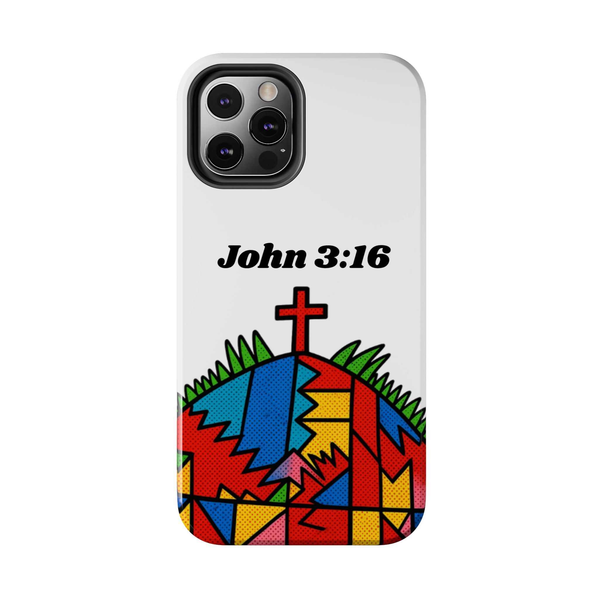 John 3:16 Christian Phone Case — Tough Religious Bible Verse Design