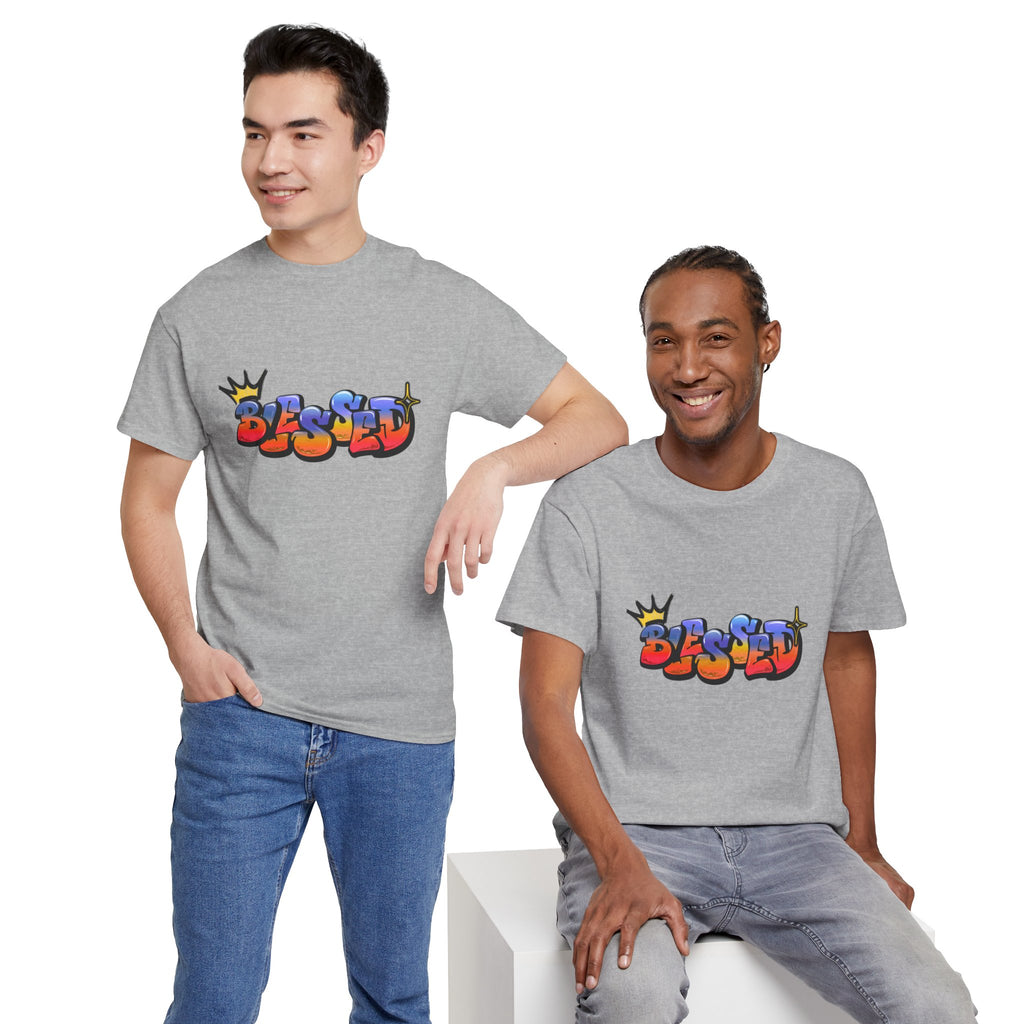 'Blessed' Crown Graffiti Tee