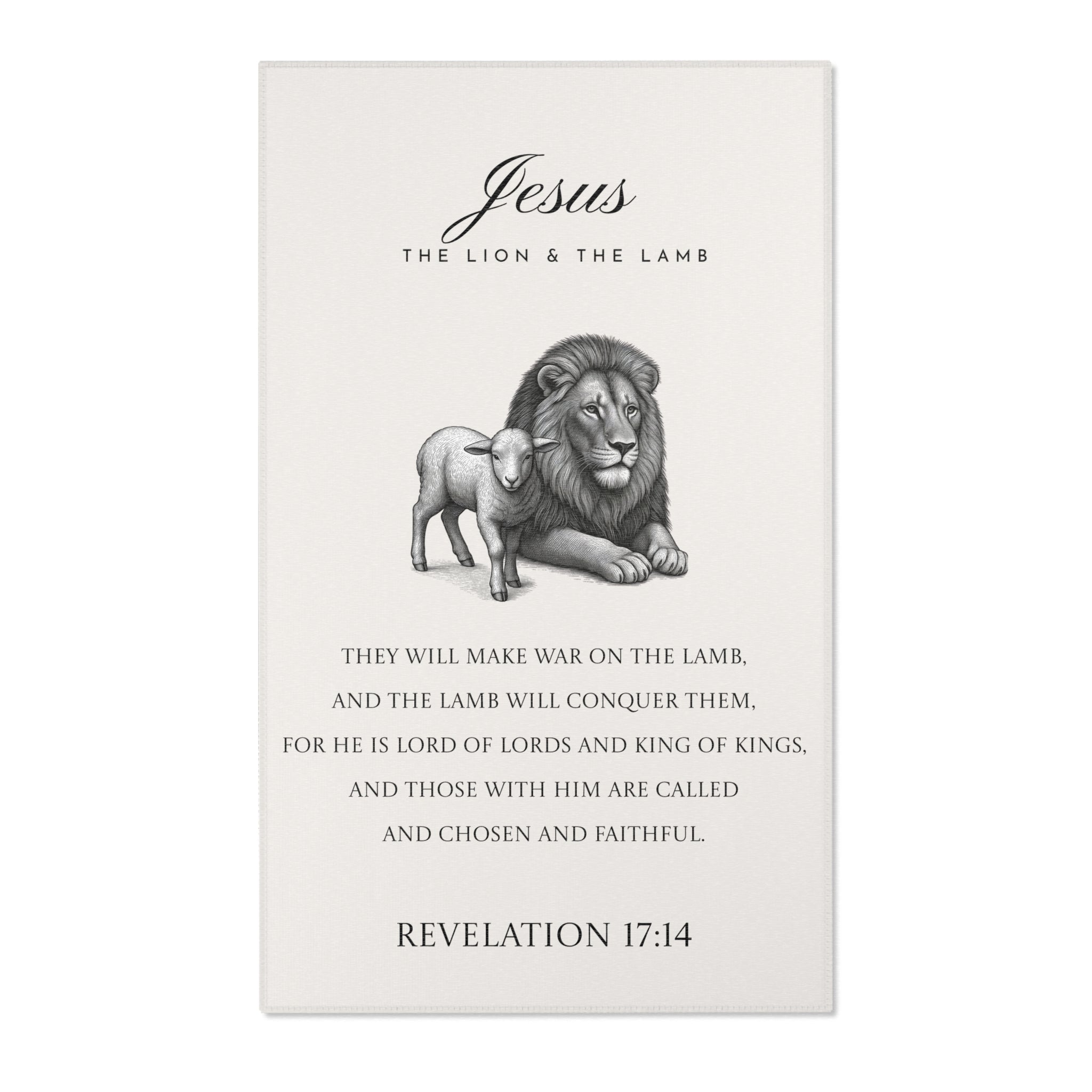"Jesus: The Lion & The Lamb" —  Area Rugs (4 types & sizes)