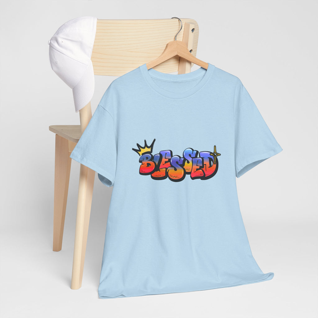 'Blessed' Crown Graffiti Tee
