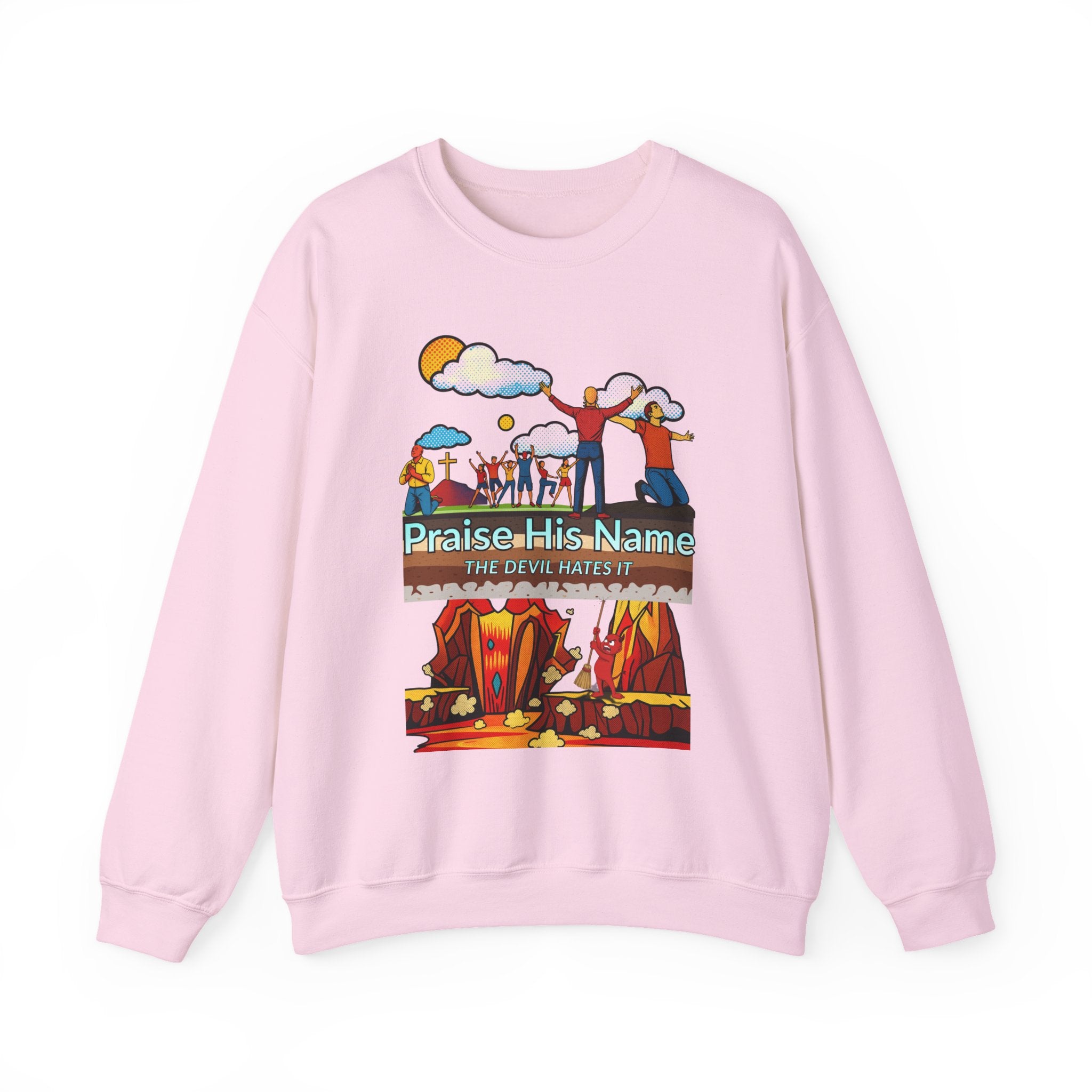 'Praise His Name' — Crewneck Sweatshirt