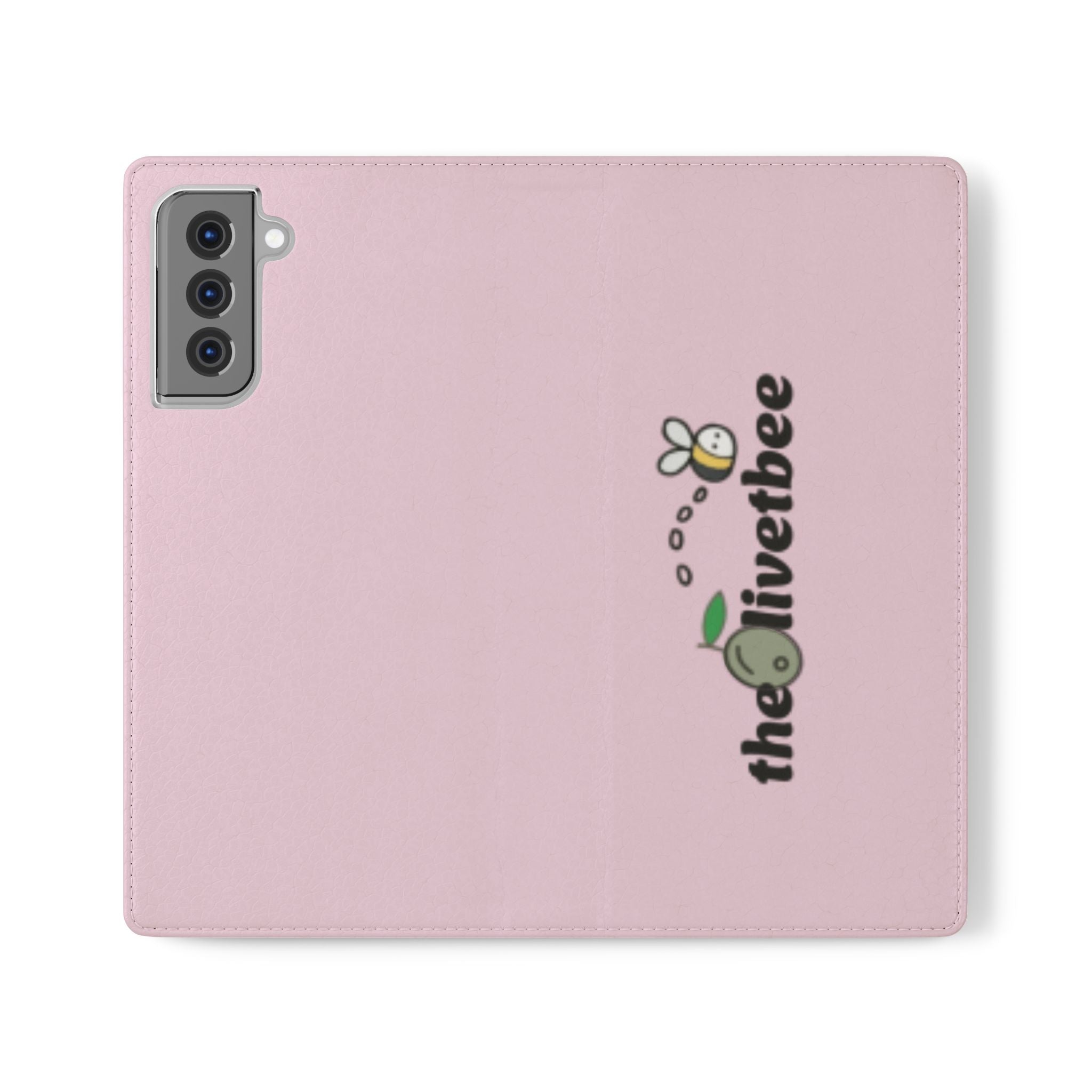 Pink Bee Logo Flip Phone Case — theOlivetbee Wallet Cover