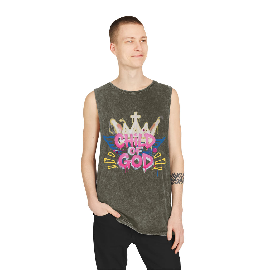 'Child of God' Stonewash Tank Top