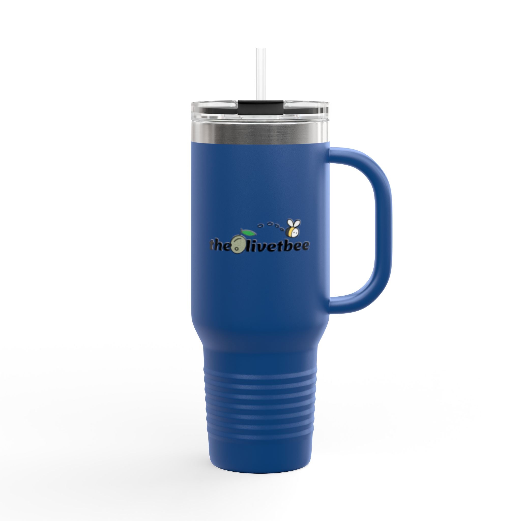 40oz Insulated Travel Mug — "theOlivetbee" Stainless Tumbler with Straw