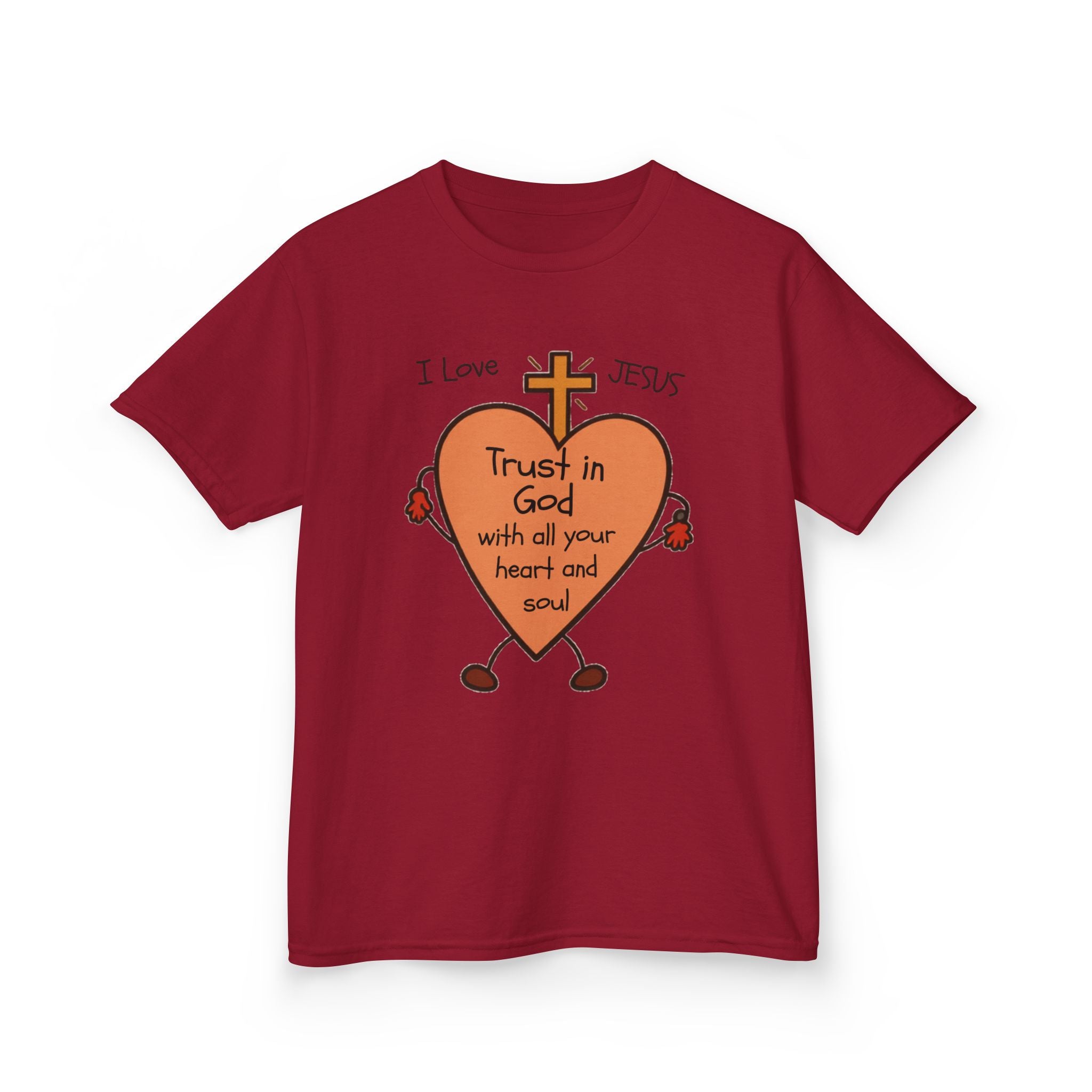 "Trust In God With Your Heart and Soul" - Kids Tee