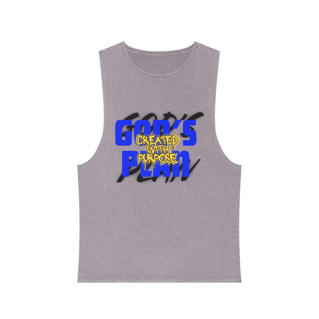 "Created With Purpose" — Graphic Stonewash Muscle Tee