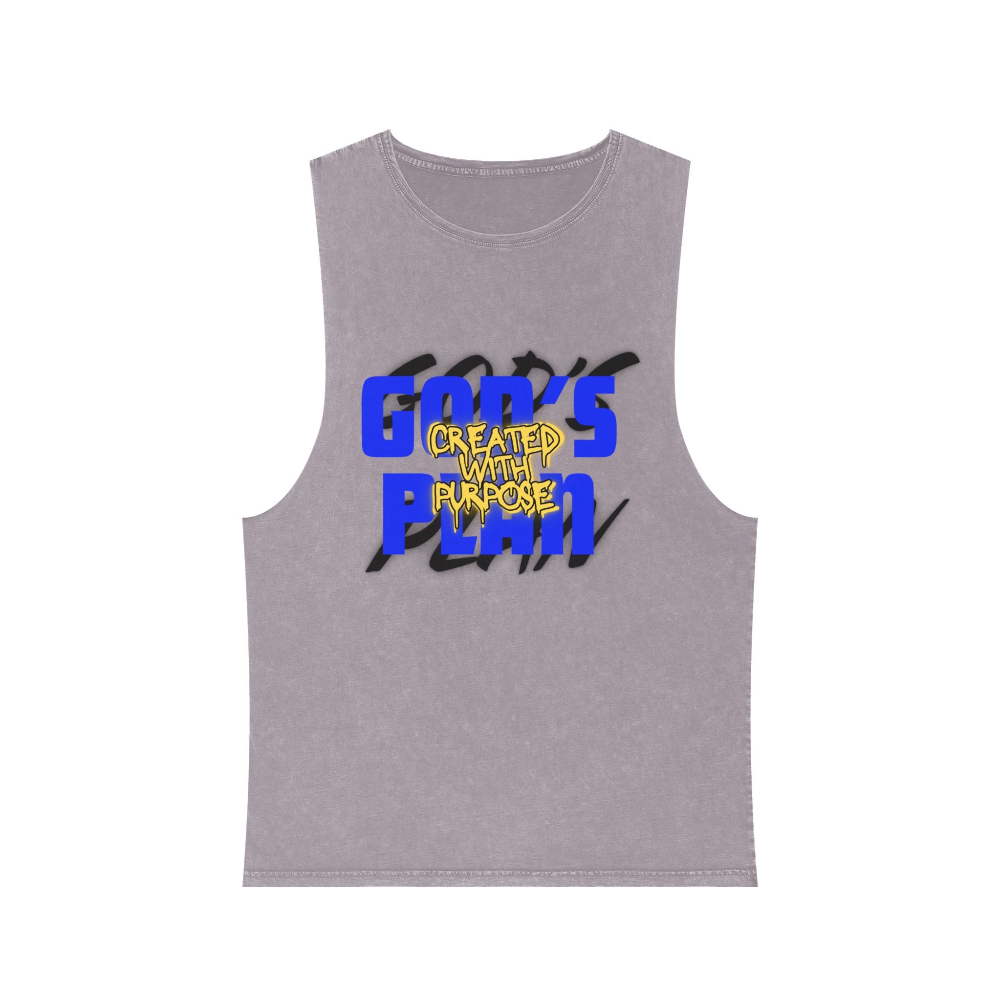"Created With Purpose" — Graphic Stonewash Muscle Tee