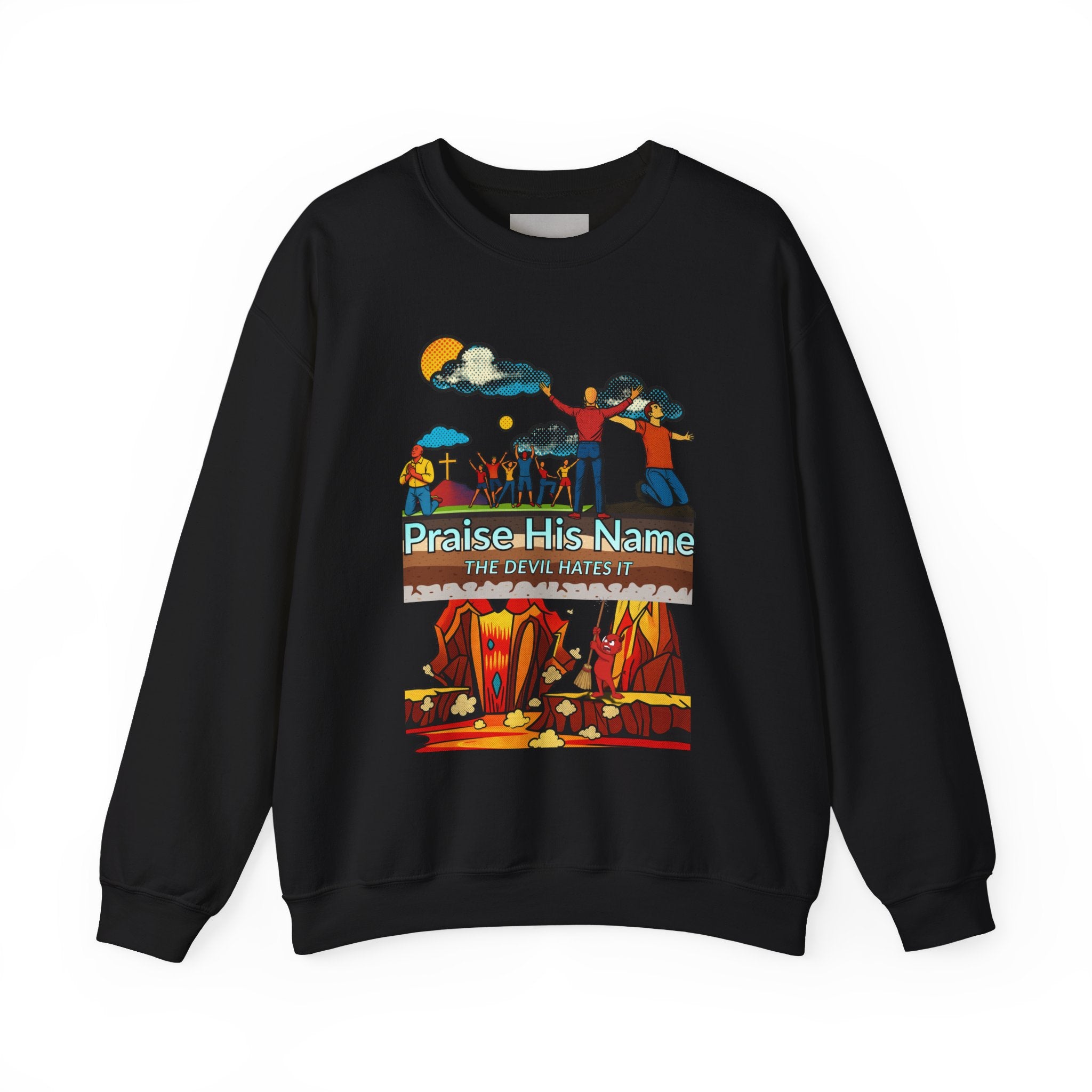 'Praise His Name' — Crewneck Sweatshirt