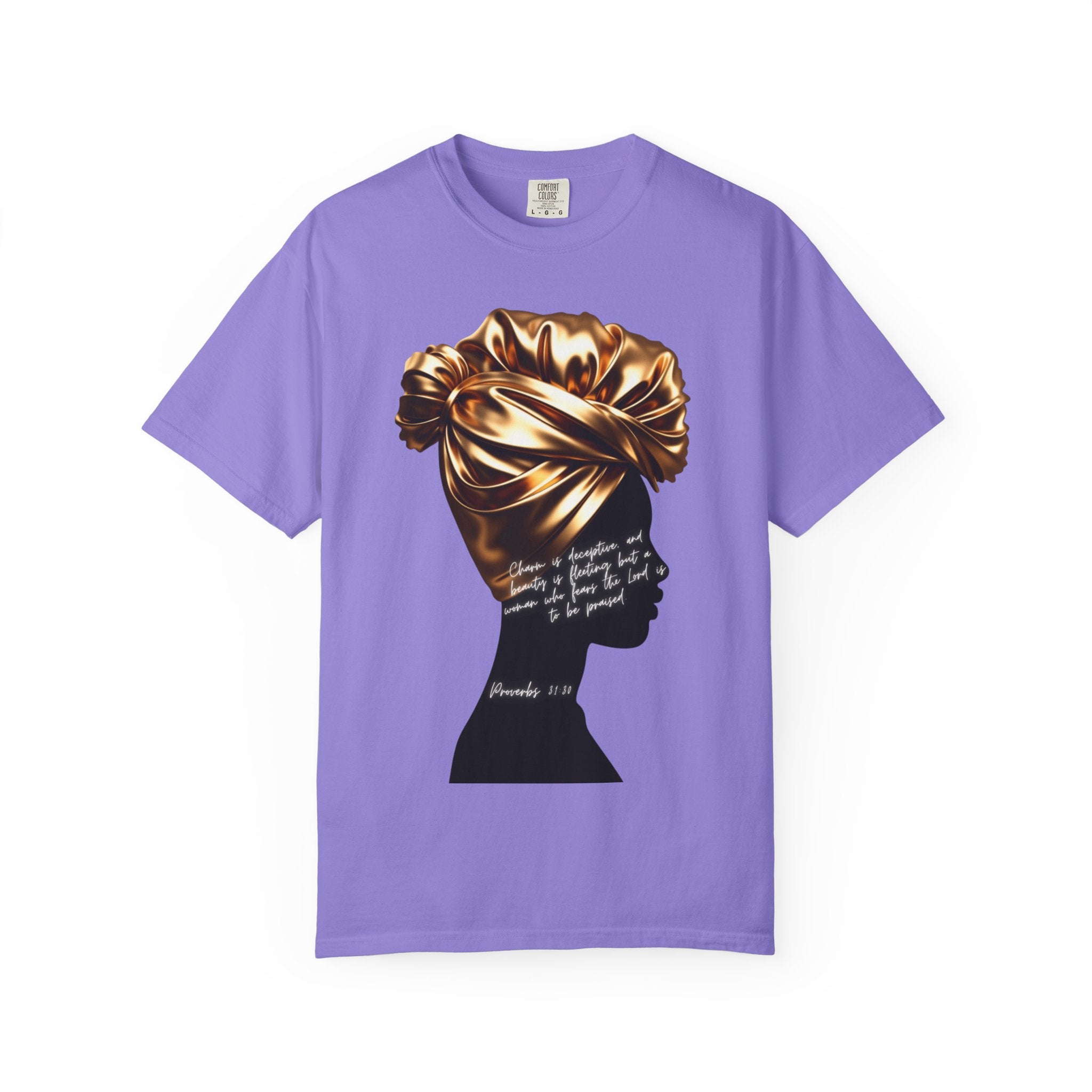 Proverbs 31:30 Gold Headwrap- T-Shirt