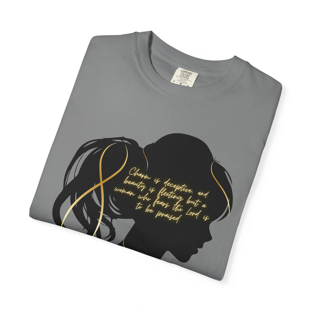 Proverbs 31:30 Gold Heart- T-Shirt
