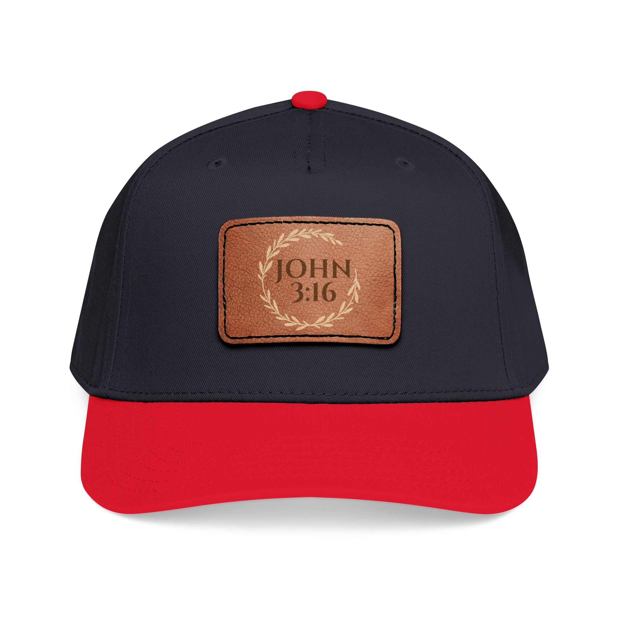 John 3:16 Leather Patch Baseball Cap